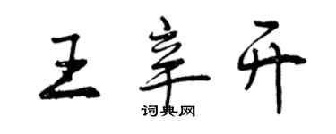 曾慶福王辛開行書個性簽名怎么寫