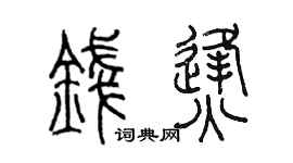 陳墨錢烽篆書個性簽名怎么寫