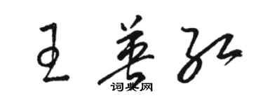 駱恆光王英紅草書個性簽名怎么寫