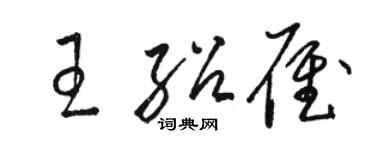 駱恆光王紹雁草書個性簽名怎么寫