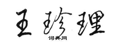 駱恆光王珍理行書個性簽名怎么寫