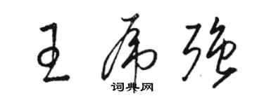 駱恆光王虎強草書個性簽名怎么寫