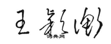 駱恆光王穎衡草書個性簽名怎么寫