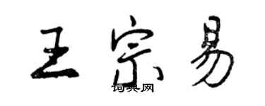 曾慶福王宗易行書個性簽名怎么寫