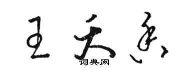 駱恆光王夭香草書個性簽名怎么寫