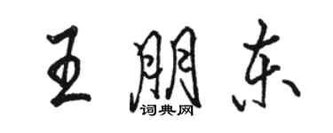 駱恆光王朋東行書個性簽名怎么寫