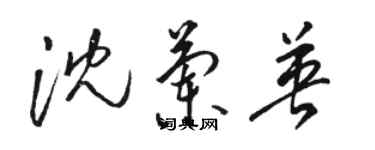 駱恆光沈蘭英草書個性簽名怎么寫