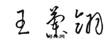 駱恆光王蘭翎草書個性簽名怎么寫