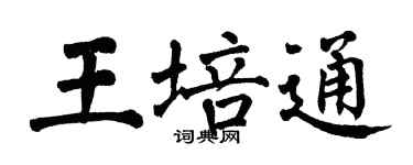 翁闓運王培通楷書個性簽名怎么寫