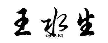 胡問遂王水生行書個性簽名怎么寫