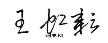 駱恆光王虹耘草書個性簽名怎么寫