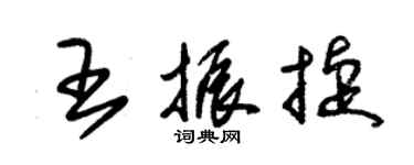 朱錫榮王振捷草書個性簽名怎么寫