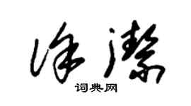 朱錫榮徐潔草書個性簽名怎么寫