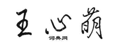 駱恆光王心萌行書個性簽名怎么寫