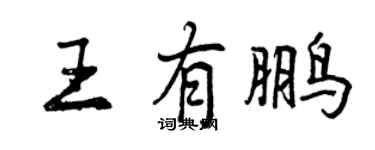 曾慶福王有鵬行書個性簽名怎么寫