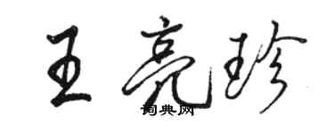 駱恆光王亮珍行書個性簽名怎么寫