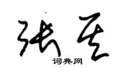 朱錫榮張其草書個性簽名怎么寫