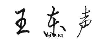 駱恆光王東聲行書個性簽名怎么寫