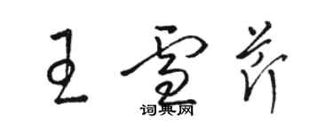 駱恆光王雪芹草書個性簽名怎么寫