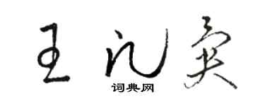 駱恆光王凡異草書個性簽名怎么寫