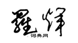 朱錫榮羅輝草書個性簽名怎么寫
