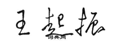 駱恆光王起振草書個性簽名怎么寫