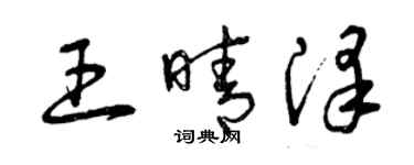 曾慶福王晴澤草書個性簽名怎么寫