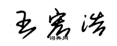 朱錫榮王宏浩草書個性簽名怎么寫