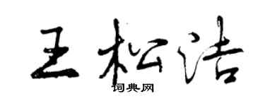曾慶福王松潔行書個性簽名怎么寫