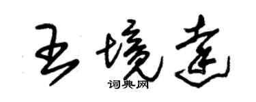 朱錫榮王境達草書個性簽名怎么寫