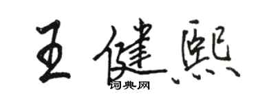 駱恆光王健熙行書個性簽名怎么寫