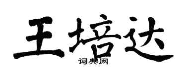 翁闓運王培達楷書個性簽名怎么寫