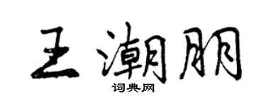曾慶福王潮朋行書個性簽名怎么寫