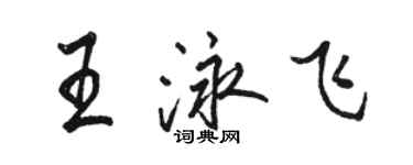 駱恆光王泳飛行書個性簽名怎么寫