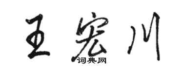 駱恆光王宏川行書個性簽名怎么寫