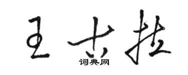 駱恆光王古拉草書個性簽名怎么寫