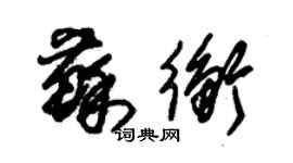 朱錫榮蘇衡草書個性簽名怎么寫