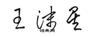 駱恆光王沫星草書個性簽名怎么寫