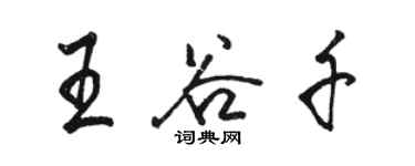 駱恆光王谷千行書個性簽名怎么寫