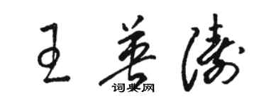 駱恆光王英濤草書個性簽名怎么寫