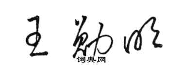 駱恆光王勛明草書個性簽名怎么寫