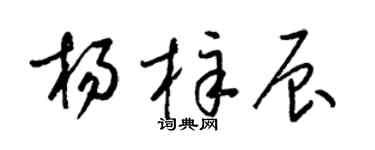 梁錦英楊梓辰草書個性簽名怎么寫