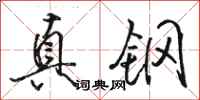 駱恆光真鋼行書怎么寫