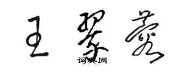 駱恆光王翠蓉草書個性簽名怎么寫