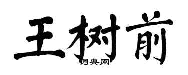 翁闓運王樹前楷書個性簽名怎么寫