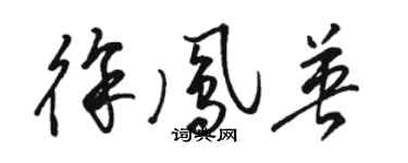 駱恆光徐鳳英草書個性簽名怎么寫