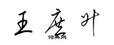 梁錦英王庶升草書個性簽名怎么寫