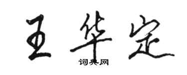 駱恆光王華定行書個性簽名怎么寫