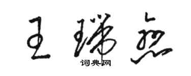 駱恆光王瑞戀草書個性簽名怎么寫