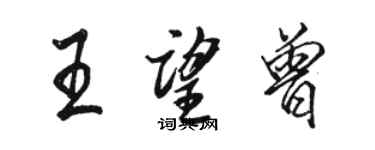 駱恆光王望曾行書個性簽名怎么寫